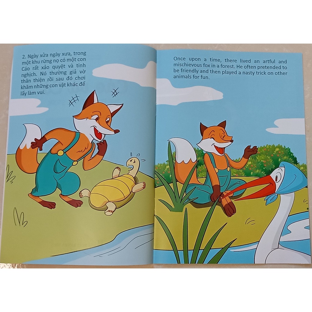 Sách Tranh truyện thiếu nhi chọn lọc song ngữ Anh - Việt (Túi - 8 quyển)