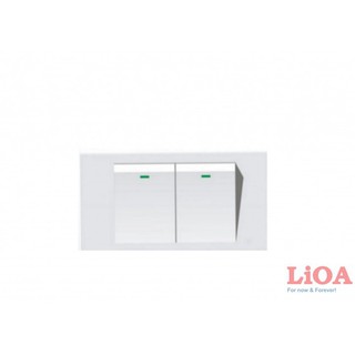 Bộ công tắc ĐƠN, ĐÔI 1 chiều LiOA, có đèn báo[Hàng chính hãng]