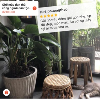 Ghế Mây Đan Thủ Công cao 30cm