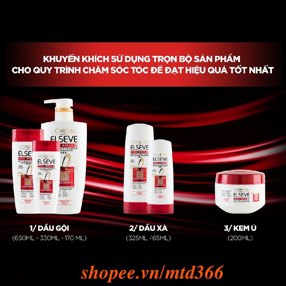 Dầu Xả Tóc Loreal 325Ml Elseve Total Repair 5 Conditioner Phục Hồi Tóc Chính Hãng.