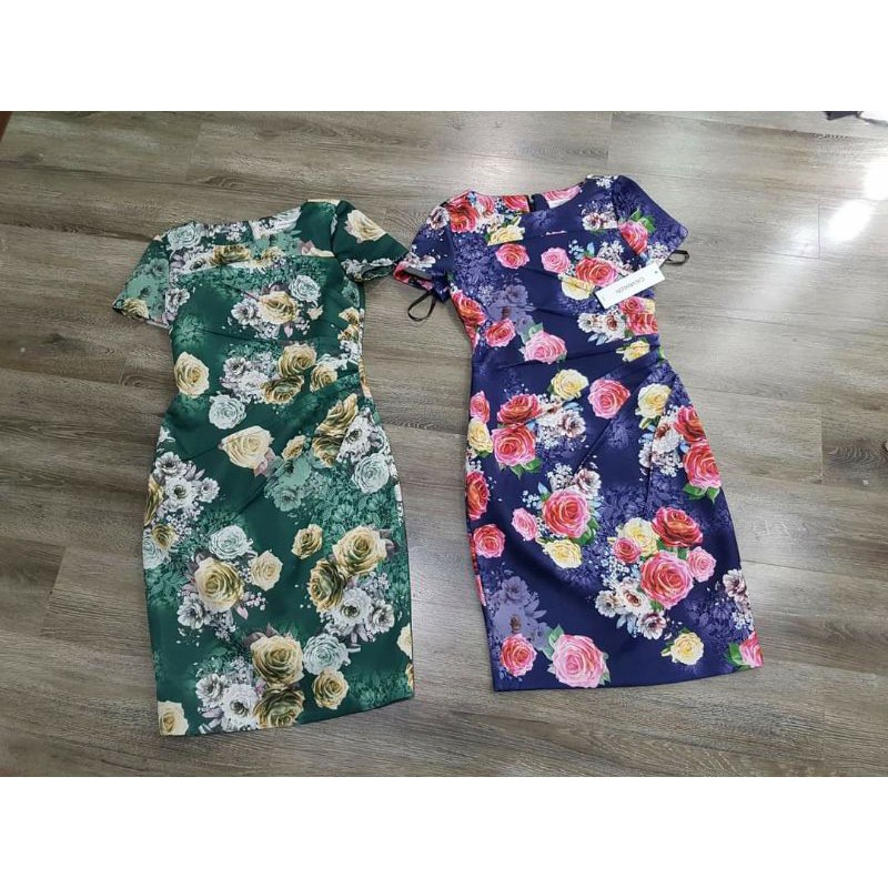 Đầm Calvin Klein chiết eo 3 màu hoa (dư xịn) bao đẹp vs độc luôn, sl cực ít luôn