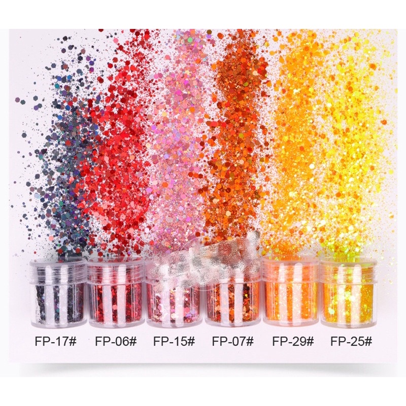 Nhũ kim tuyến mix size