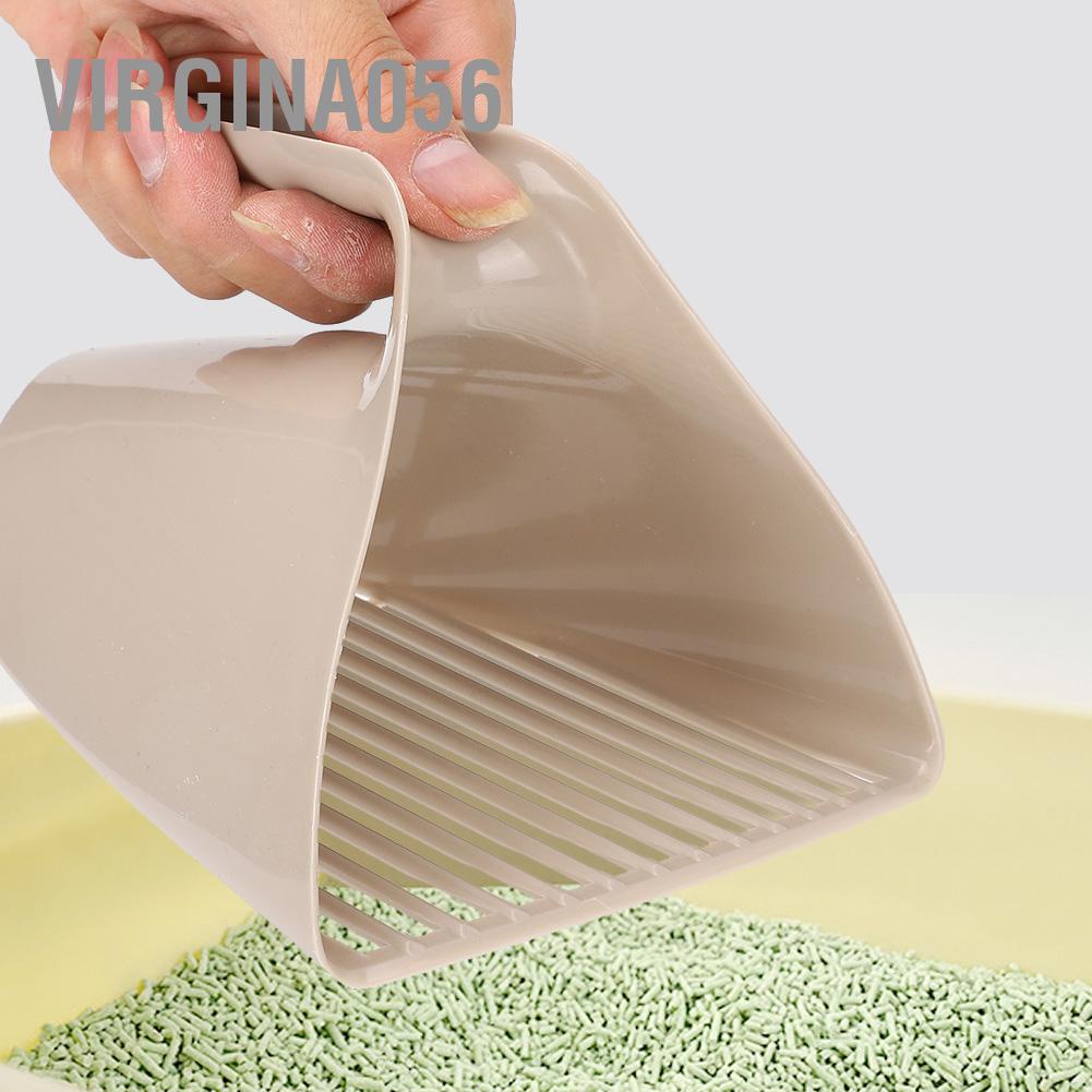 Virgina056 2 cái / Đặt Hộp cho mèo Xẻng Dụng cụ làm sạch Nhà vệ sinh Cái xẻng nhựa với Xử lý