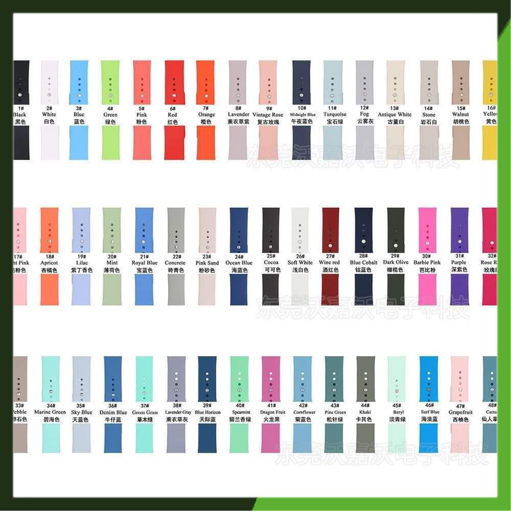 Dây silicon Apple Watch Series 1/2/3/4/5/6/SE đủ Size