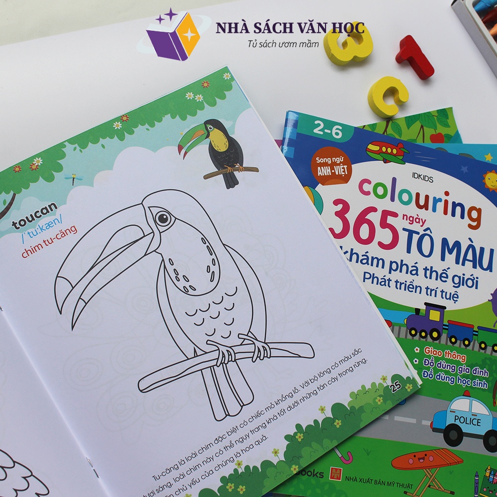 Sách - Combo 6 Quyển - 365 Ngày Tô Màu Khám Phá Thế Giới