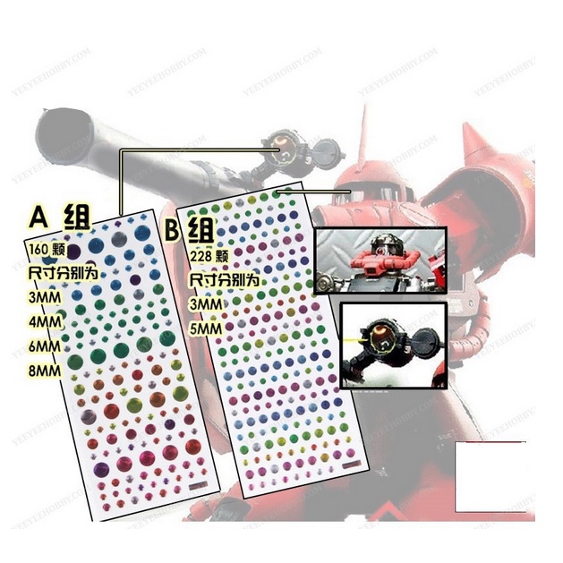 PHỤ KIỆN MOD - STICKER DÁN CHO MẮT ZAKU