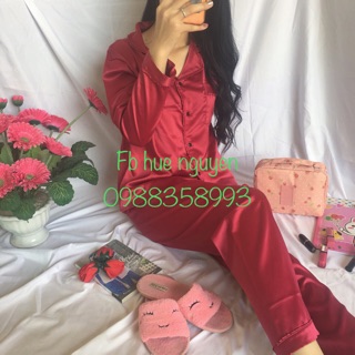 PIJAMA LỤA HÀN CHẤT DÀY DẶN ĐẸP K NHĂN ẢNH THẬT
