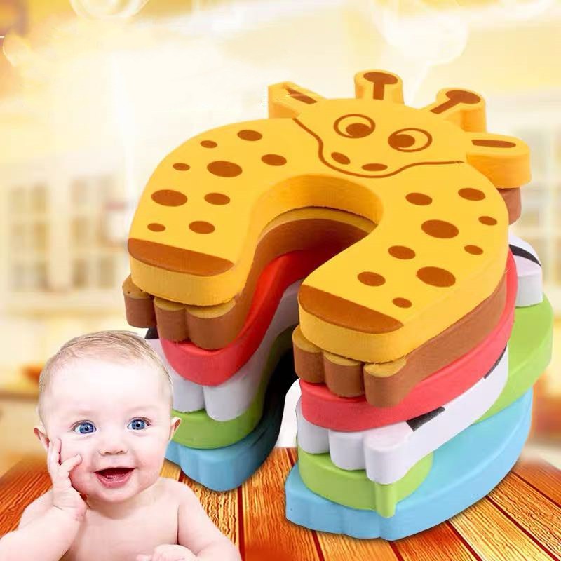 Dụng Cụ Chặn Cửa Bằng EVA Hình Thú Hoạt Hình Chống Kẹp Tay Bảo Vệ An Toàn Cho Bé