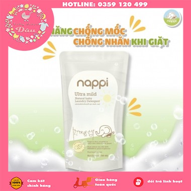 Nước giặt dầu cọ organic Nappi Thái - túi 700ml / chai 1000ml