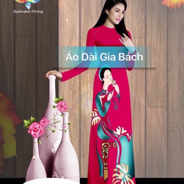 Áo dài in 3d lụa habutai