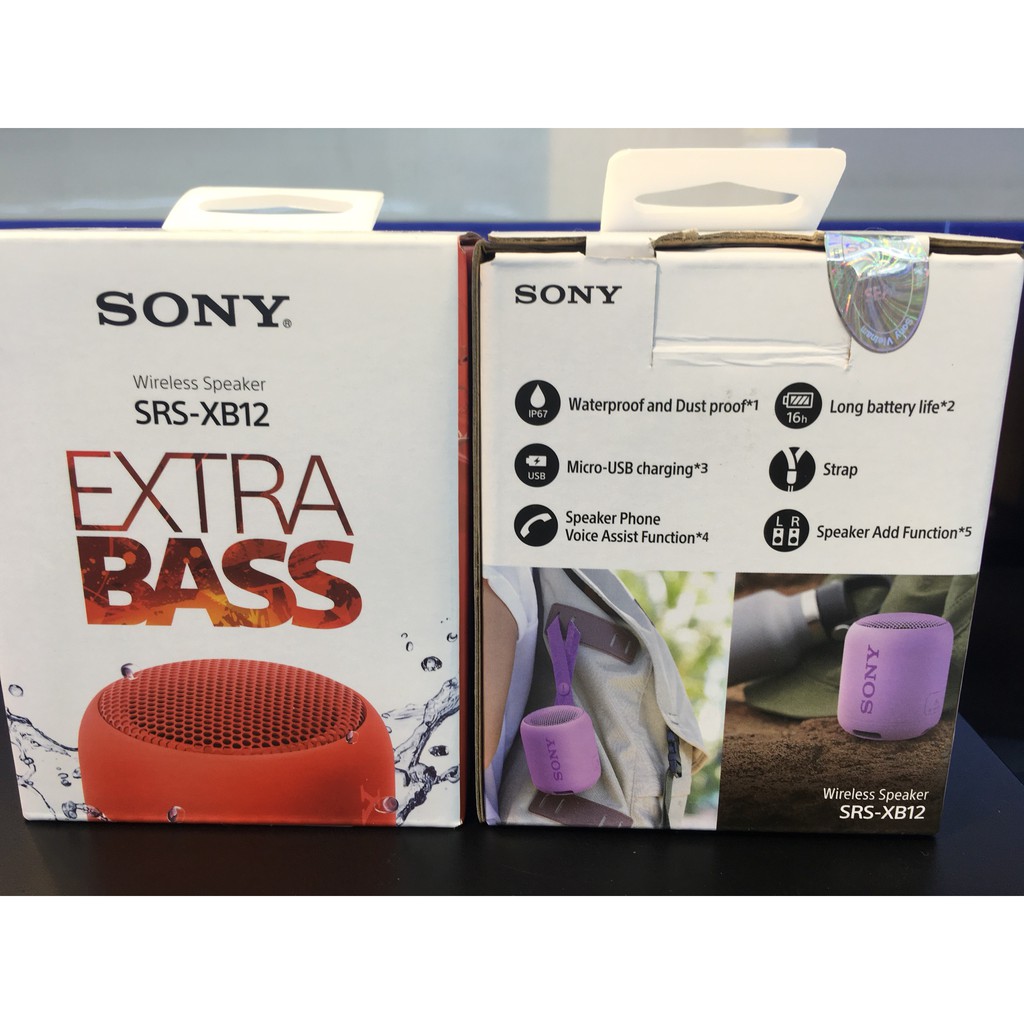 Loa di động Sony SRS-XB12 | Extra Bass | Bluetooth | IP67