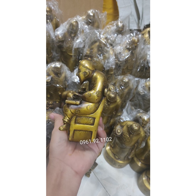 Tượng Ông Quản Gia Phong Thuỷ Bằng  đồng nguyên khối cao 12cm nặng 550g
