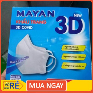 khẩu trang mayan 3D hộp 10 cái