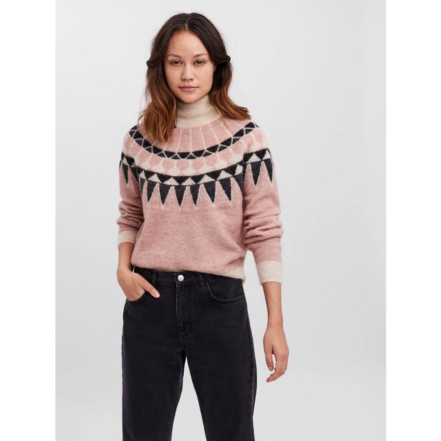Áo len trám Vero Moda 02 màu hồng và vàng