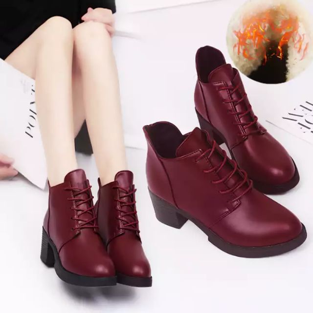 Giày Boot thắt dây cổ thấp cá tính và năng động hotrend thu đông năm nay .chất da lộn bền màu và không bị nổ, bền & đẹp