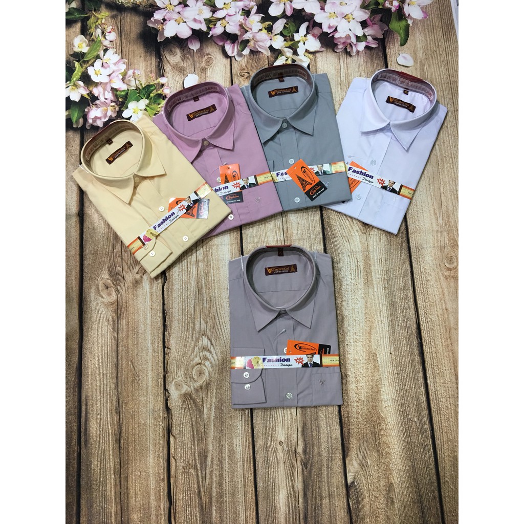 áo sơ mi nam trung niên trơn dưới 88kg | BigBuy360 - bigbuy360.vn