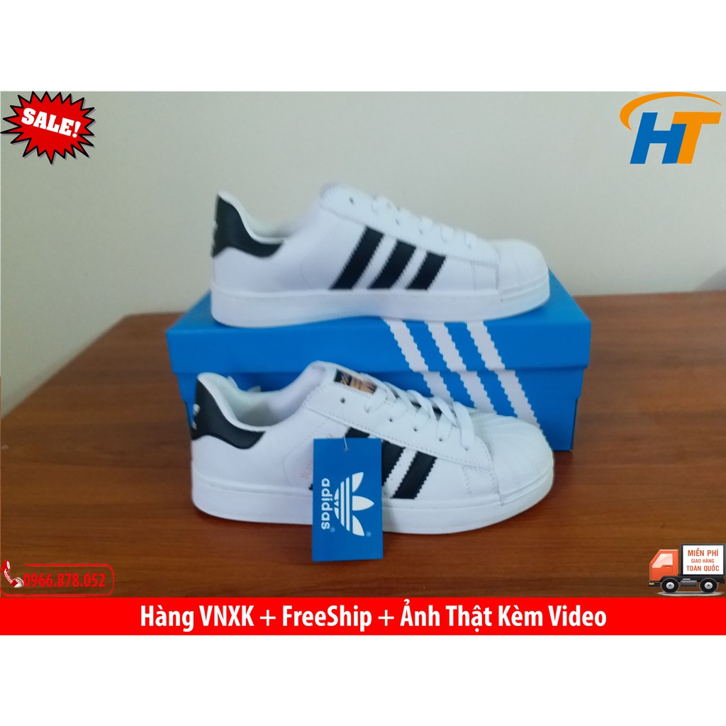 ⚡ Giày Thể Thao Superstar trắng vạch đen - Sò Tem Vàng | BigBuy360 - bigbuy360.vn