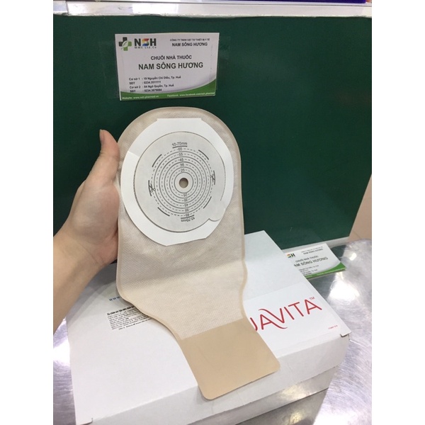 Túi Chứa Phân Sử Dụng Kẹp 1 Mảnh Suavita 7620 TÚI HẬU MÔN NHÂN TẠO ĐỤC MỘT MẢNH SUAVITA 7620