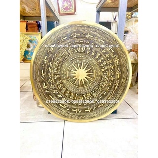 Tranh trống đồng 60 cm nặng 1.6 kg chất liệu bằng đồng