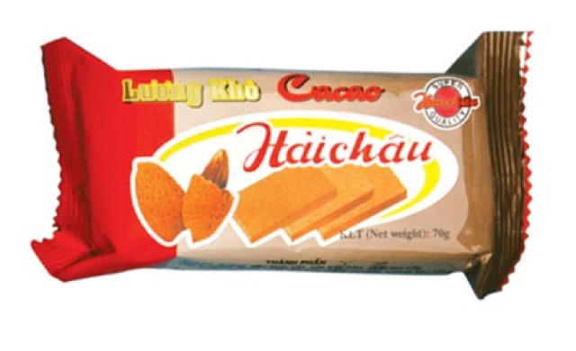 SET 10 LƯƠNG KHÔ CACAO HẢI CHÂU 70g/gói