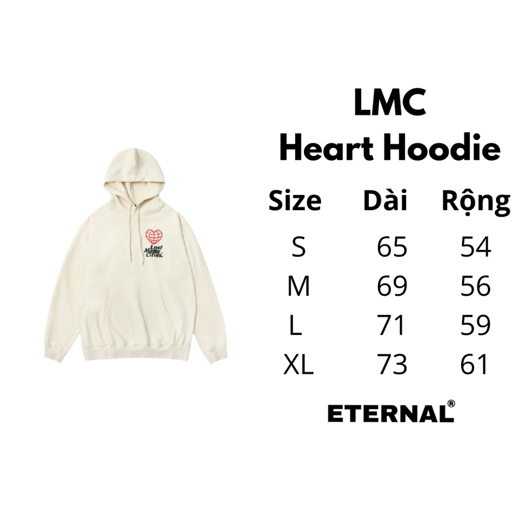 Áo Hoodie brand Hàn LMC Heart