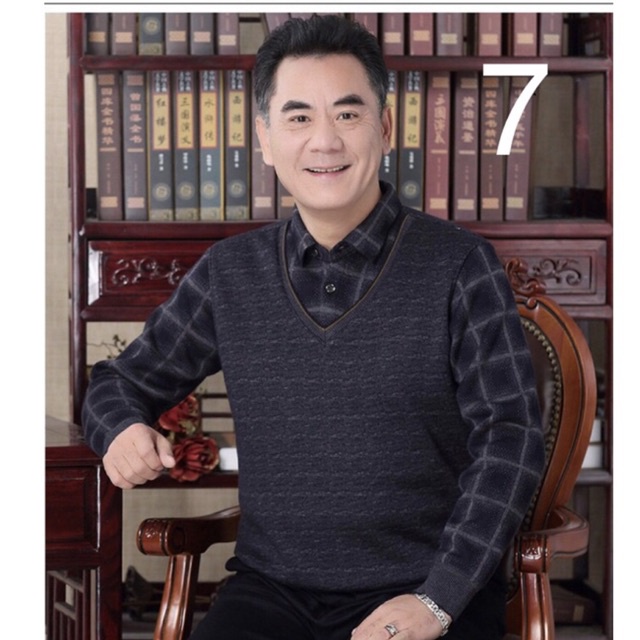 Áo len dài tay cho bố