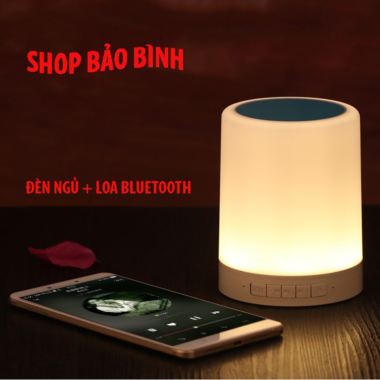 Loa di động cảm ứng kiêm đèn ngủ Loa Bluetooth Không Dây 2in1 Kiêm Đèn Ngủ, Đèn Led Cảm Ứng Đổi Màu BT21