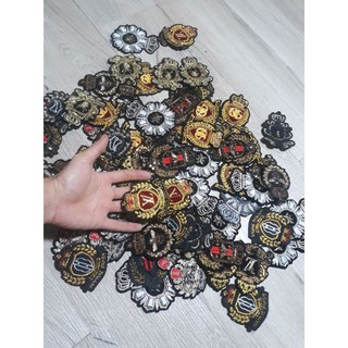 lô gô thêu kim sa trang trí quần áo - miếng vá quần áo - lô gô vải