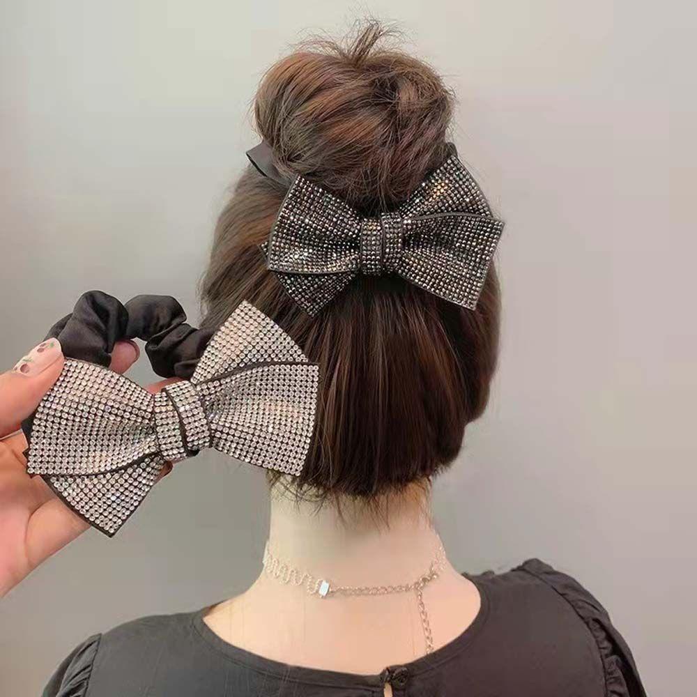 Dây Buộc Tóc Cao Su Thắt Nơ Phong Cách Retro Cho Nữ|Dây Cột Tóc Thiết Kế Xinh Xắn Thời Trang Cho Nữ