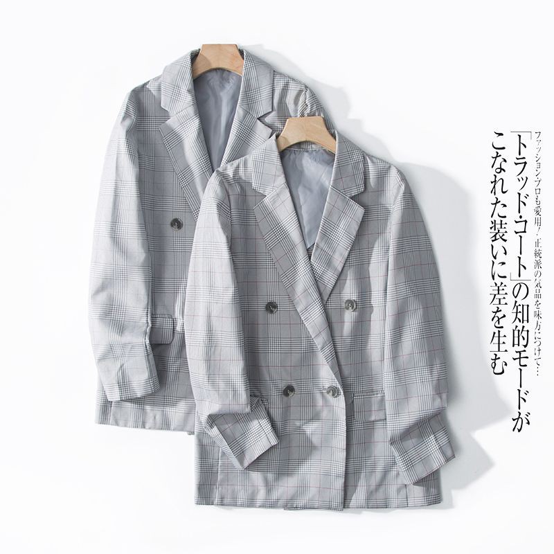 Áo blazer kẻ sọc 2 hàng khuy xuất Hàn (có sẵn)