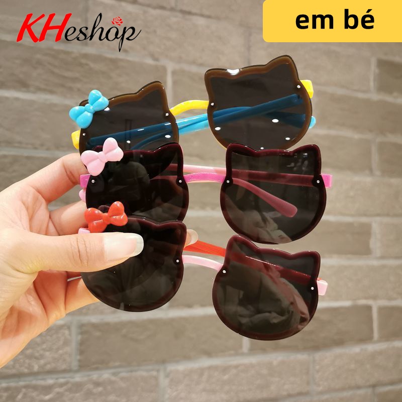 Kính Râm Hình Mèo Đáng yêu Dễ Thương cho Bé, chống nắng tia Uv, tia cực tím mẫu hót gọng đỏ mã Y2927