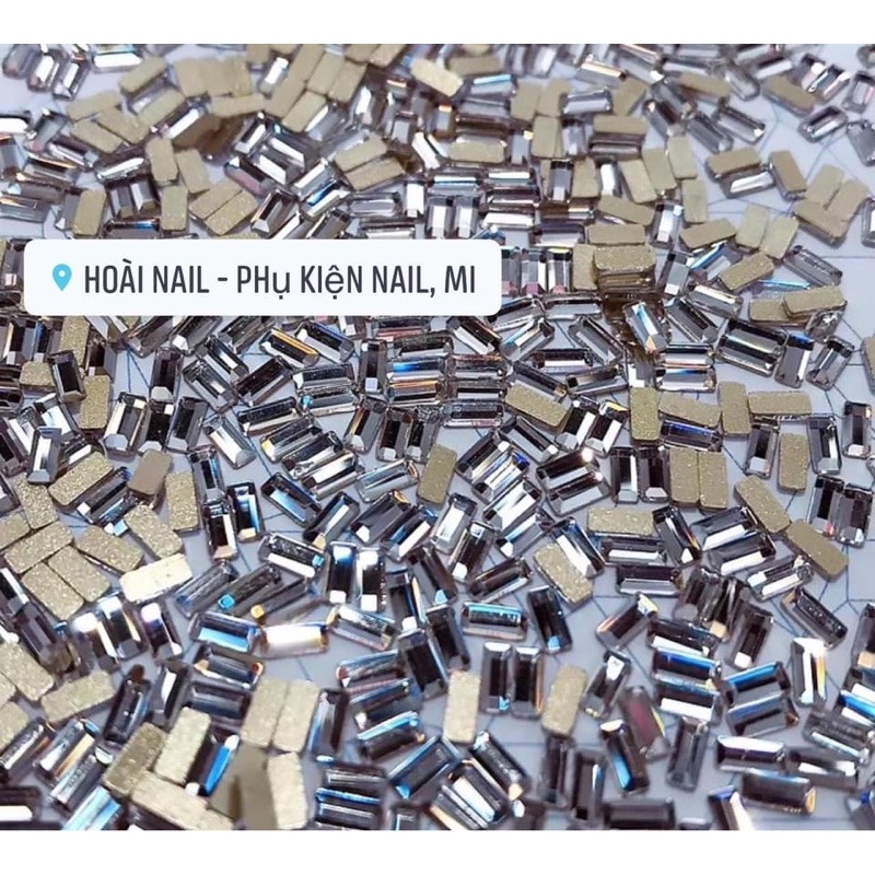 Set 100v đá chữ nhật bé xíu gắn móng - phụ kiện nail