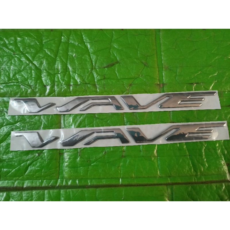 Bộ chữ nổi Wave trang trí xe crôm bóng