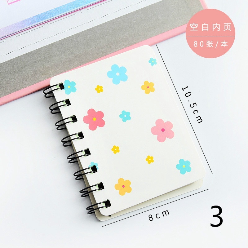 Creative Cuter Flower Avocado Printed Mini Notebook Portable Coil Book Scrapbook Stationery