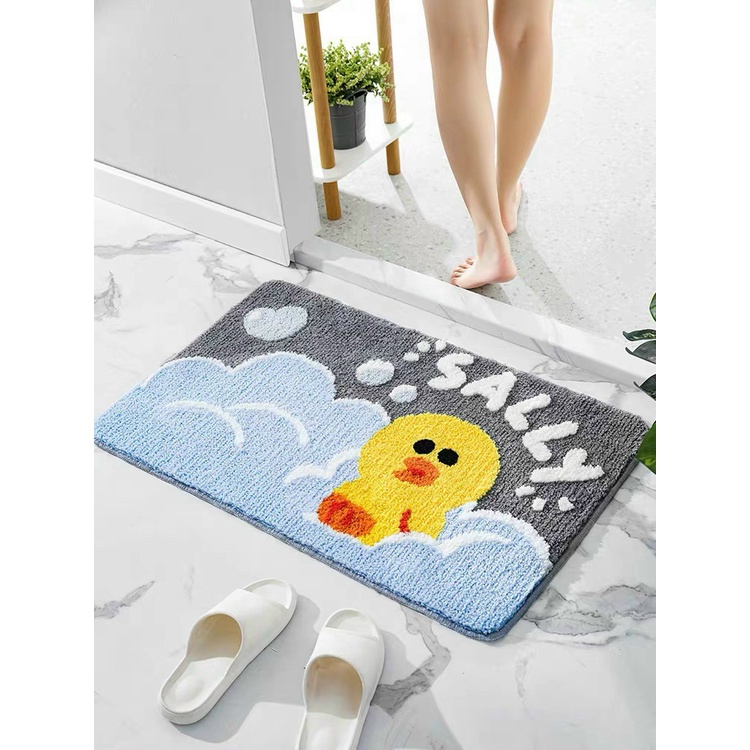 Thảm lau chân lông cừu 3d , thảm lau chân giá rẻ cho phong khách , nhà tắm , nhà vệ sinh nhiều màu sắc đáng yêu