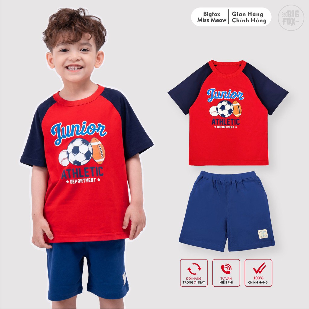 Bộ Cộc Tay Bé Trai Bigfox Set Đồ Bộ Quần Áo Cho Bé Chất Cotton Hình In Đẹp, Mã Xuất Online 10