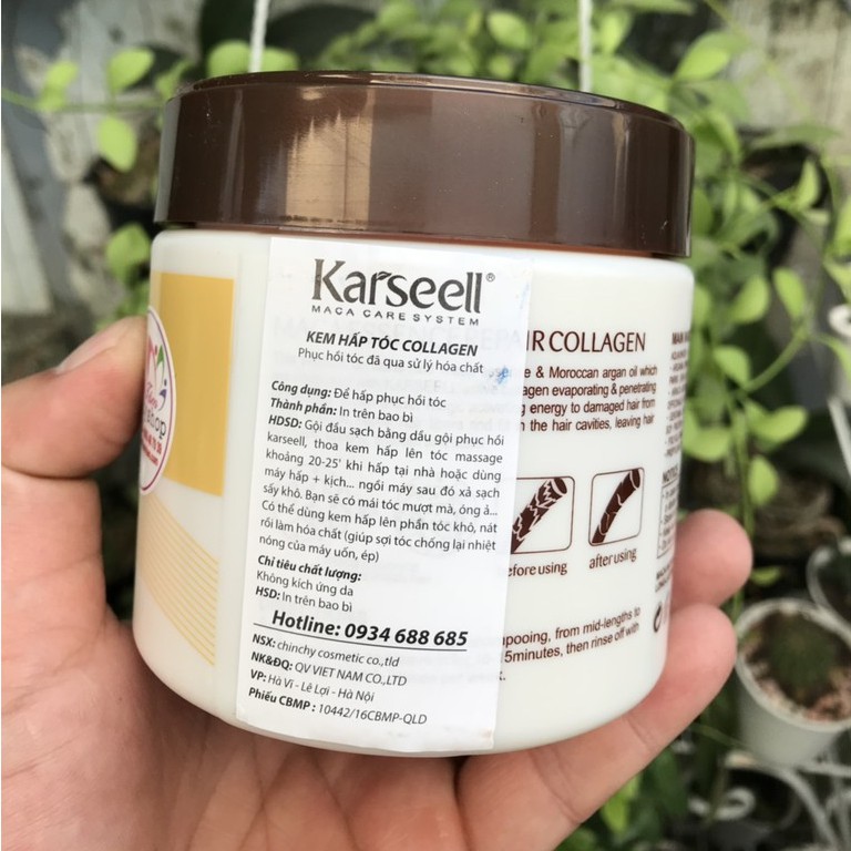 🌾Best Seller🎋Dầu hấp tóc Collagen Karseell Maca siêu mềm mượt tóc 500ml
