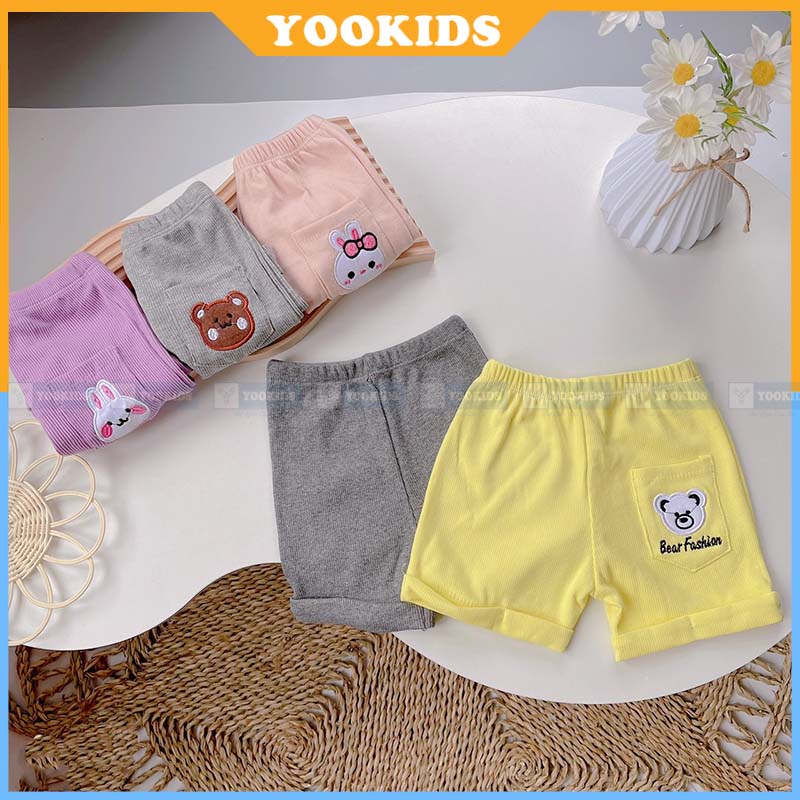 Quần đùi bé trai bé gái YOOKIDS chất cotton tăm xuất dư thấm hút mô hôi mềm mịn co giãn 4 chiều cho bé 0 1 2 3 4 tuổi