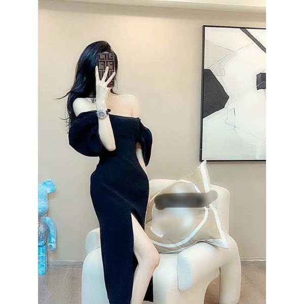 Đầm body suông xẻ tà sang chảnh