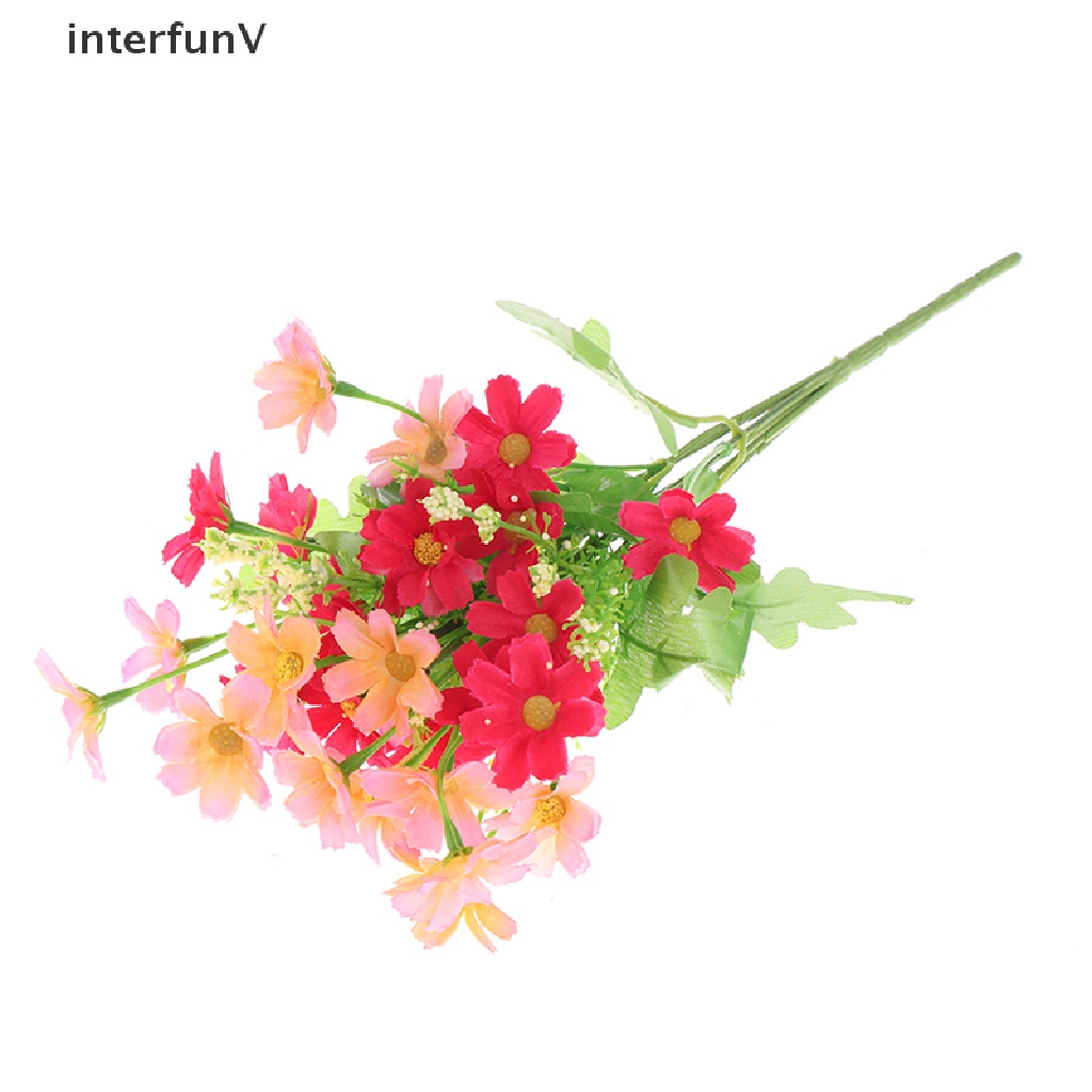 1 Bó 7 Nhánh 28 Hoa Cúc Nhân Tạo Trang Trí Tiệc Cưới