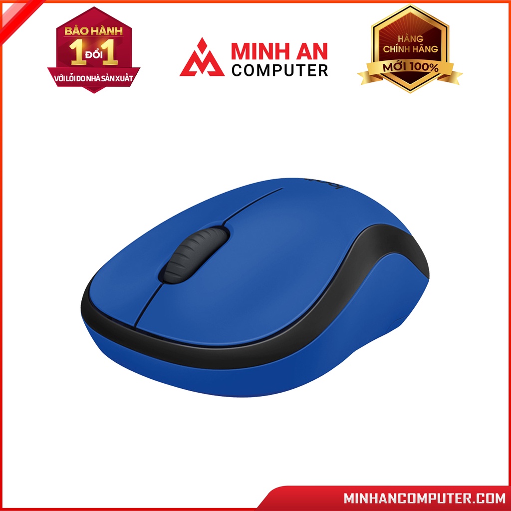 Chuột máy tính Logitech M221 Wireless (Blue) - Hàng chính hãng