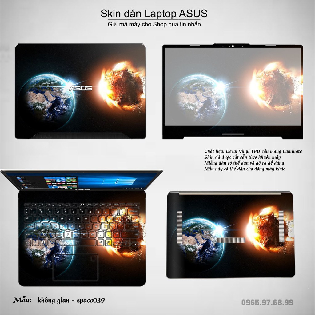 Skin dán Laptop Asus in hình không gian _nhiều mẫu 7 (inbox mã máy cho Shop)