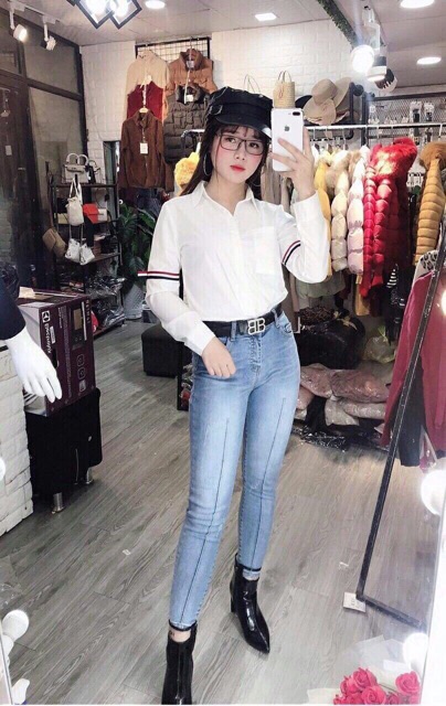 Xả - Áo sơ mi quốc dân vạch tay chất thô lụa