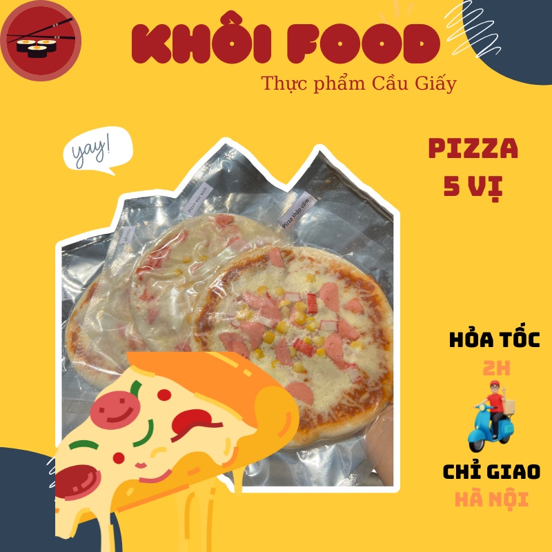 (TỔNG HỢP PIZZA HÚT) Pizza mini size 16cm làm sẵn nhiều vị, chế biến tại nhà cực đơn giản