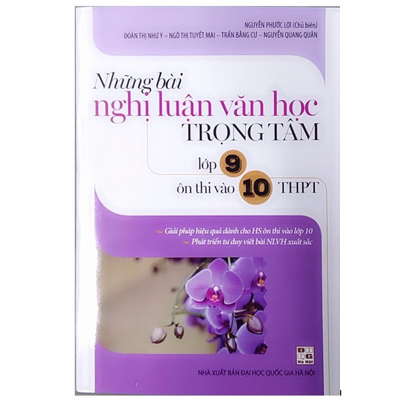 Sách - Những Bài Nghị Luận Văn Học Trọng Tâm Lớp 9 Ôn Thi Vào 10 THPT