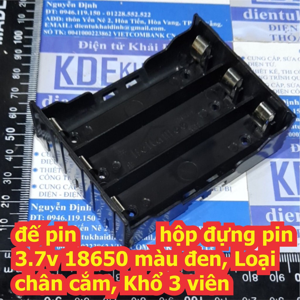 đế pin hộp đựng pin 3.7v 18650 màu đen, Loại chân cắm, Khổ 1 viên ~ 4 viên kde6762