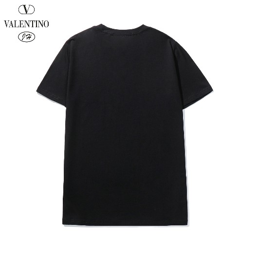 VALENTINO Áo Thun Cotton Tay Ngắn In Họa Tiết Cá Tính Cho Nam Nữ