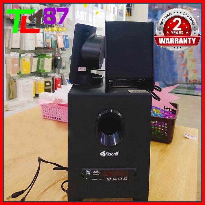 Loa Máy Vi Tính PC Laptop Chính Hãng Bluetooth Để Bàn Cao Cấp 2.1 KISONLI TM-6000U - Loa Nghe Nhạc Mini Có Dây