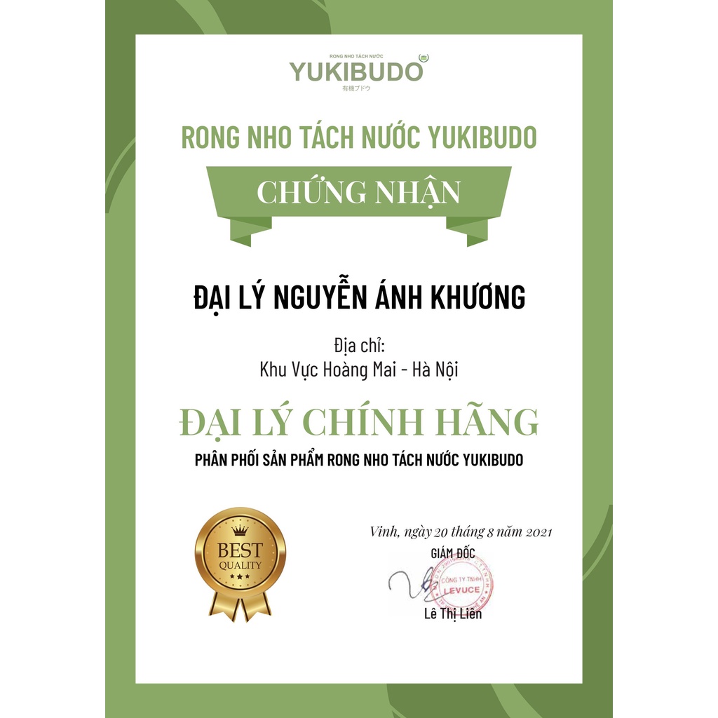 [CHÍNH HÃNG] 3 Hộp Rong Nho Tách Nước YUKIBUDO theo công nghệ nhật bản Tặng kèm 10 gói sốt mè rang. HÀNG CÓ SẴN