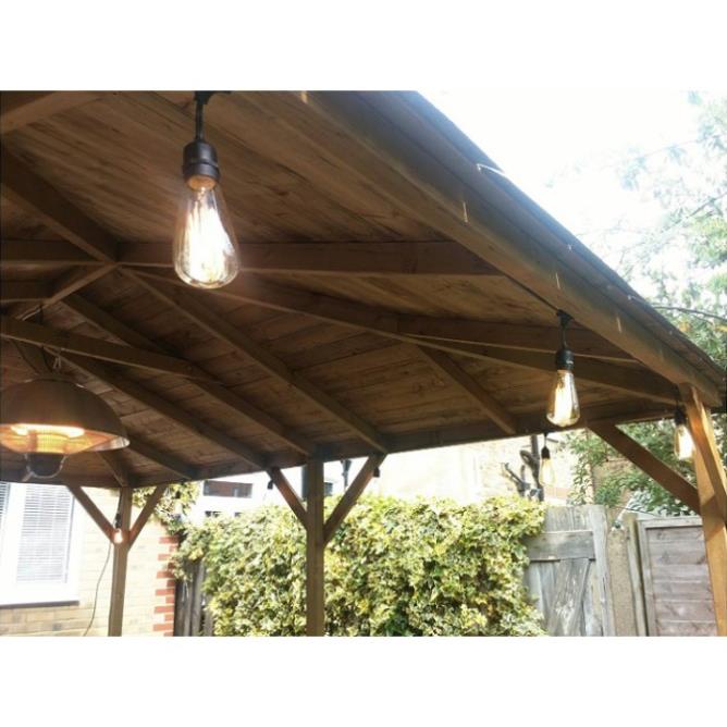 Dây đèn bóng led edison ST64 1.5 mét 3 bóng 4w đèn trang trí